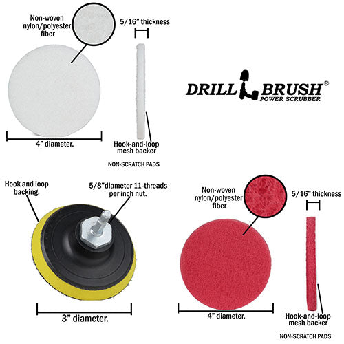 Variety Stiffness 4in, 2in Short, & Original Brush Kit with Useful All-Purpose Cleaning Paste Bundle - Soft, Medium, & Stiff Bristles - 260g Multi-Purpose Cleaning Paste | WO-B4-R2-3V-QC-DB-UP1