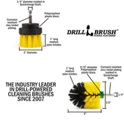 Specs for the Drillbrush 2M Medium Yellow Bathroom Brush Kit.