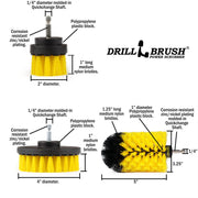 Specs for the Drillbrush 42J Medium Yellow Bathroom Brush Kit.