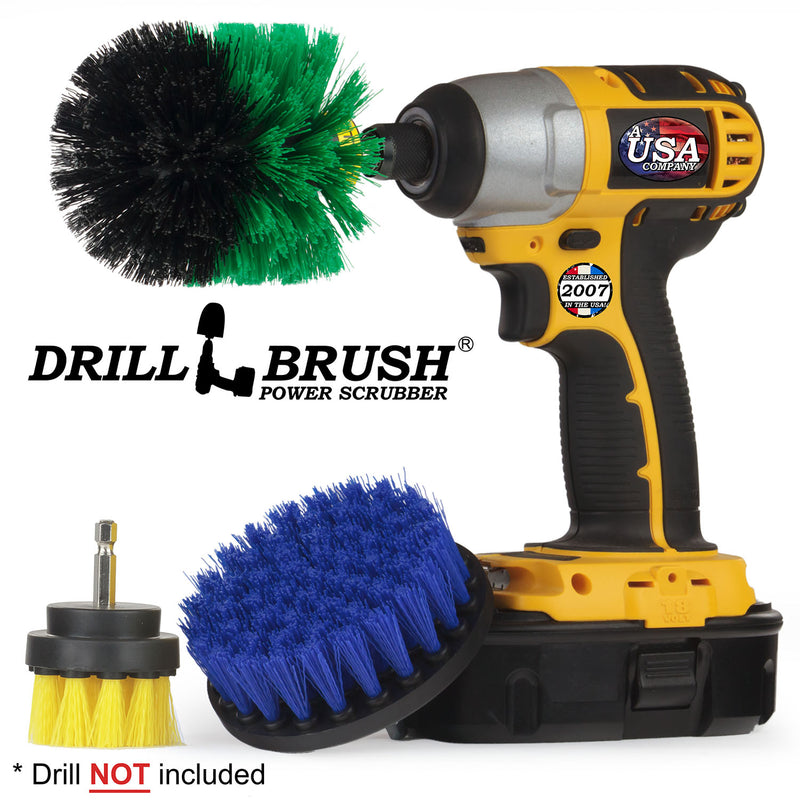 Original, 4in, & 2in Variety Brushes - Medium Bristles - General Household Cleaning | Y2-GO-B4-S-QC-DB