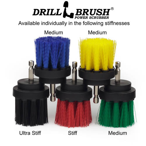The Medium Blue, Medium Yellow, Ultra Stiff Black, Stiff Red, and Medium Green stacked on top of each other.