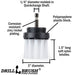 Specs for the Drillbrush 2 inch Long Soft White Home & Auto Brush.