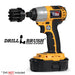 Drillbrush 2 inch Short Ultra Stiff Black Grill & Industrial Brush in a cordless drill.