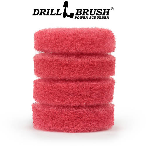 3in Red Pad Refill Kit - Medium Pads - Bathroom Cleaning | 3in-P4R-refill-DB