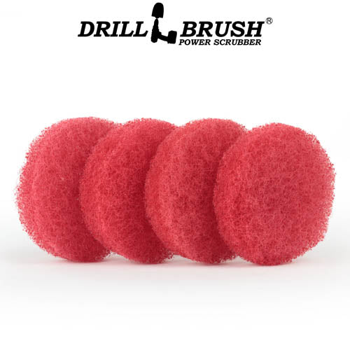 3in Red Pad Refill Kit - Medium Pads - Bathroom Cleaning | 3in-P4R-refill-DB