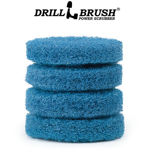 4in Blue Scrubbing Pads Refill - Stiff - Kitchen & Cookware Cleaning | 4in-P4B-refill-DB