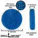 Specs for the Drillbrush Stiff Blue 4 inch Scrubbing Pad.