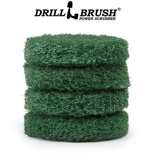 4in Green Scrubbing Pads Refill - Abrasive- Kitchen & Grill Cleaning | 4in-P4G-refill-DB