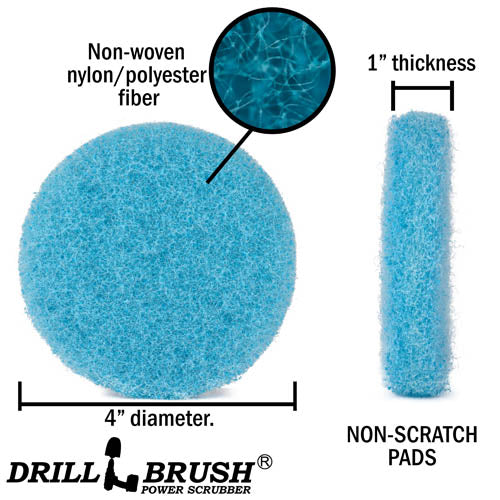 4 Inch Light Blue Scrubbing Pad Refill