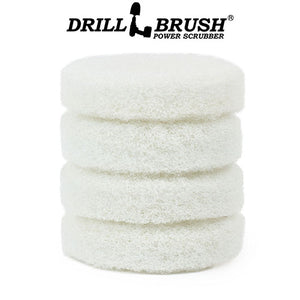 4in White Scrubbing Pads Refill - Very Soft - Glass & Wood Cleaning | 4in-P4W-refill-DB