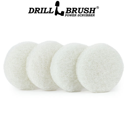 4in White Scrubbing Pads Refill - Very Soft - Glass & Wood Cleaning | 4in-P4W-refill-DB