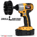 Drillbrush 4 inch Ultra Stiff Black Grill & Industrial Brush in a cordless drill.