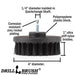 Specs for the Drillbrush 4 inch Ultra Stiff Black Grill & Industrial Brush.