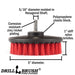 Specs for the Drillbrush 5 inch Hex Stiff Red Outdoor & Patio Brush.