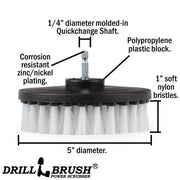 Specs for the Drillbrush 5 inch Soft White Home & Auto Brush.