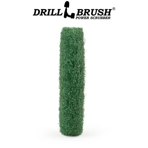 Side view of the Drillbrush Abrasive Green 5 inch Scrubbing Pad.