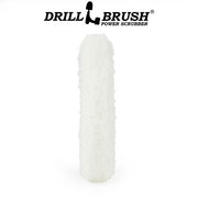 Side view of the Drillbrush Soft White 5 inch Scrubbing Pad.