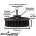 Specs for the Drillbrush 5 inch Hex Ultra Stiff Black Grill & Industrial Brush.