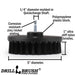 Specs for the Drillbrush 5 inch Ultra Stiff Black Grill & Industrial Brush.