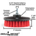Specs for the Drillbrush 5 inch Threaded Stiff Red Outdoor & Patio Brush.