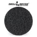Front view of the Drillbrush Aggressive Black 6 inch Scrubbing Pad.