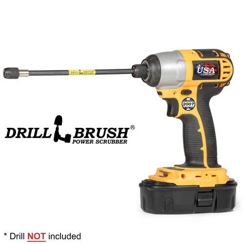 The Drillbrush 7 inch extension in a cordless drill.