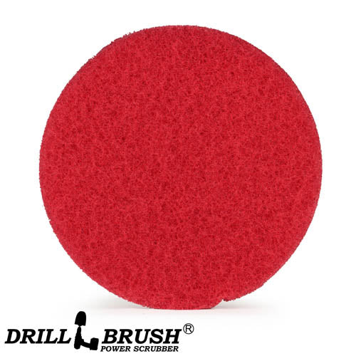 8 Inch Diameter Red Medium Replacement Scrub Pad