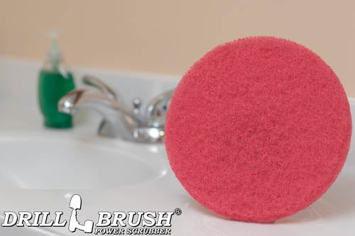 8 Inch Diameter Red Medium Replacement Scrub Pad
