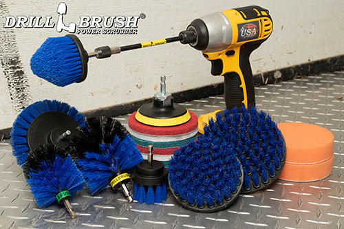 21-piece Blue Brush Kit - Medium Bristles | B-E542OMCS-P4-3WRB-2F-3V-5X-QC-DB