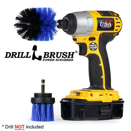 Mini & 2in-L Blue Brushes - Medium Bristles - Marine & Pool Cleaning | B-MS-2L-QC-DB