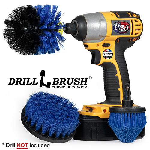 Original, 4in, and Corner Blue Brushes - Medium Bristles - Marine & Pool Cleaning | B-S-4CO-QC-DB