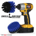 Drillbrush 4O Medium Blue Marine & Pool Brush Kit with an Original brush in a cordless drill.