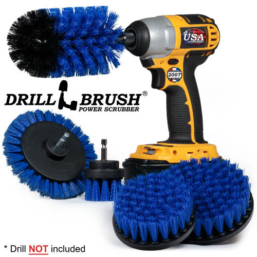 5in Flat Brush, 4in Flat Brush, 2in Short Brush, and Jumbo Original all in Medium Blue - Aquarium Cleaning Products  | B-S-E542J-QC-DB