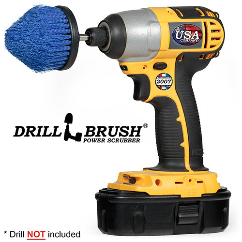 Blue Corner Brush - Medium Bristles - Cone Shaped - Marine & Pool Cleaning | C-S-B-QC-DB