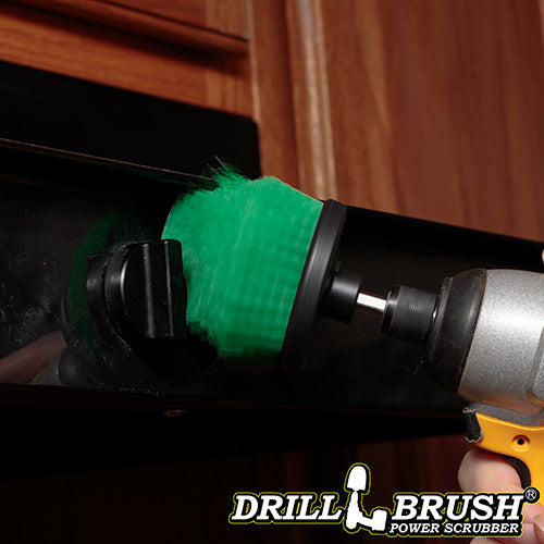 Green Corner Brush - Medium Bristles - Cone Shaped - Kitchen Cleaning | C-S-G-QC-DB
