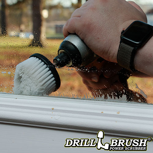 White Corner Brush - Soft Bristles - Cone Shaped - Home & Auto Cleaning | C-S-W-QC-DB