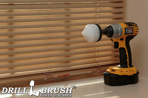 White Corner Brush - Soft Bristles - Cone Shaped - Home & Auto Cleaning | C-S-W-QC-DB