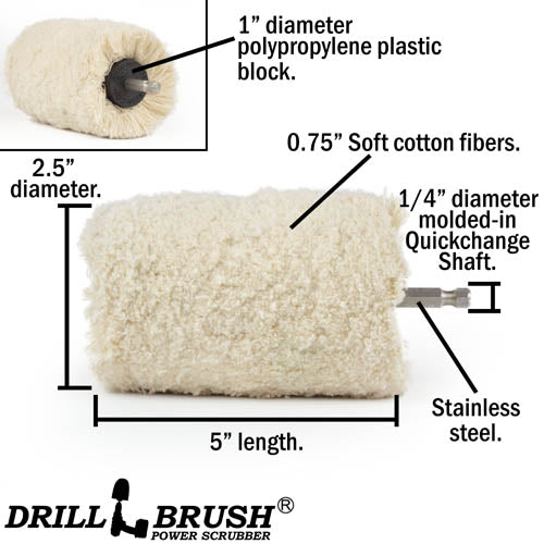Specs for the Drillbrush Cotton Buffer .