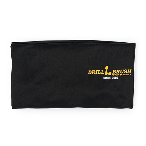 The Drillbrush black polyester t-shirt, folded.