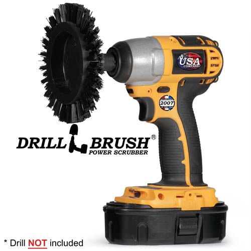 Black Edge Brush - Ultra Stiff Stiffness - Wheel Shaped - Grill & Industrial | E-S-K-QC-DB