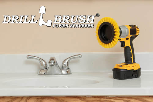 Yellow Edge Brush - Medium Stiffness - Wheel Shaped - Bathroom & Shower | E-S-Y-QC-DB