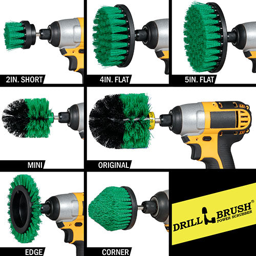 21-piece Green Brush Kit - Medium Bristles | G-E542OMCS-P4-3WRB-2F-3V-5X-QC-DB