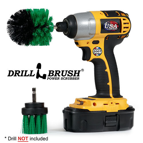 Mini & 2in-L Green Brushes - Medium Stiffness - Kitchen & Appliance Cleaning | G-MS-2L-QC-DB