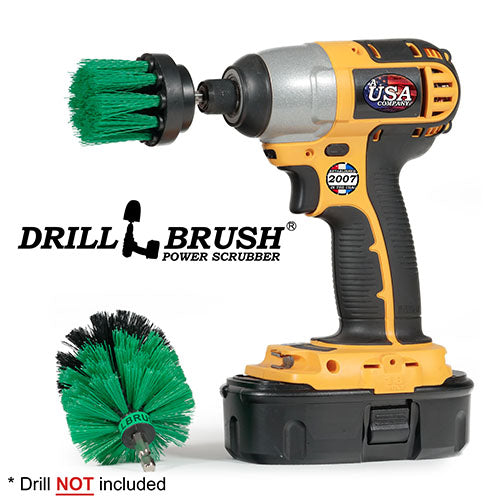 Mini & 2in-L Green Brushes - Medium Stiffness - Kitchen & Appliance Cleaning | G-MS-2L-QC-DB