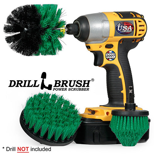 Original, 4in, and Corner Green Brushes - Medium Stiffness - Kitchen Cleaning | G-S-4CO-QC-DB