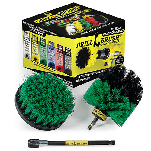 Original & 4in Green Brushes w/5in Extension - Medium Stiff - Kitchen & Appliance | G-S-4O-5X-QC-DB