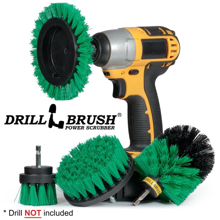 Edge, Original, 4in, & 2in Green Brushes - Medium Stiffness - Kitchen Cleaning | G-S-E42O-QC-DB