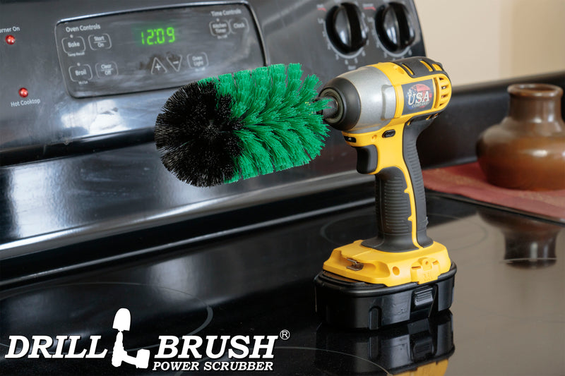 Jumbo Original Green Brush - Medium Stiff - Bullet Shaped - Kitchen Sink & Fridge | J-S-G-QC-DB