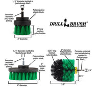 Specs for the Drillbrush 42O Medium Green Kitchen Brush Kit.