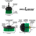 Specs for the Drillbrush 42O Medium Green Kitchen Brush Kit.
